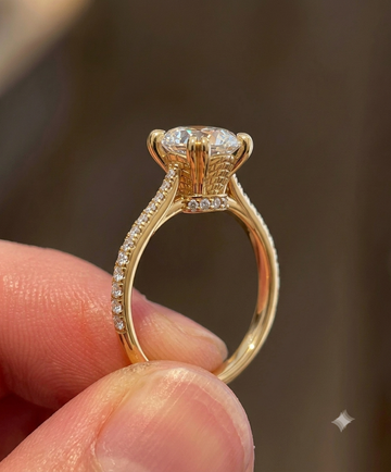 Cushion-Cut Pavé Band Ring