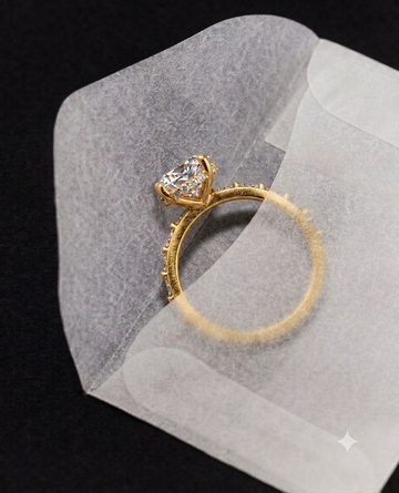 Oval Clear Stone Ring with Rectangular Side Accents