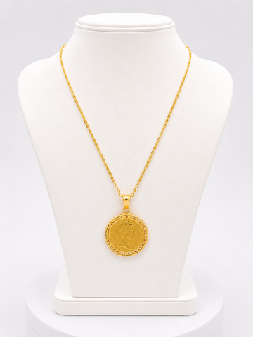 21k Lira Pendent with Chain