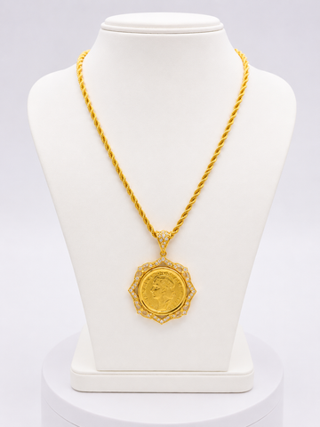 21k Lira Pendent with Chain